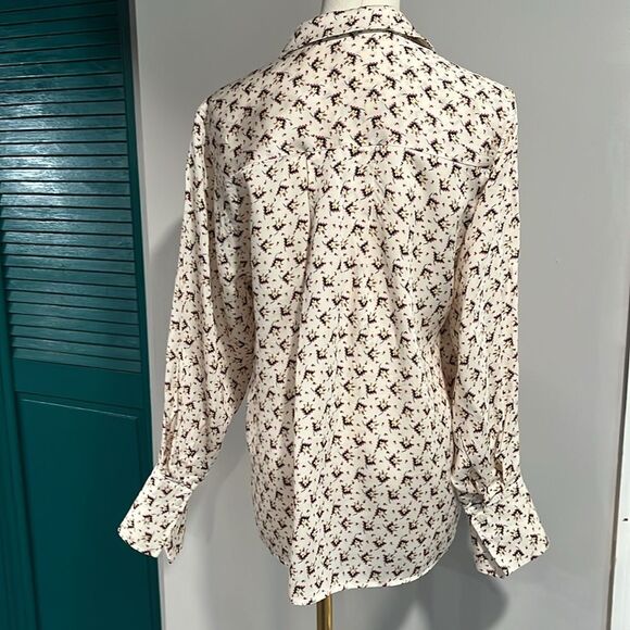 Reiss NWOT Pia Printed Geometric half button up - 2 ($228) - Picture 15 of 15